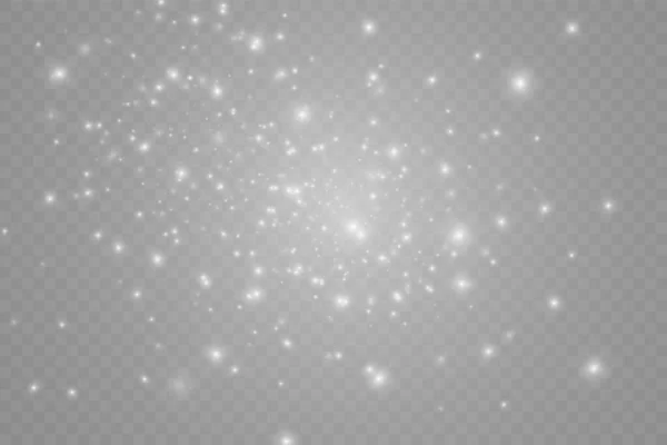 闪烁的神奇尘埃粒子 光效应 透镜耀斑 — 图库矢量图片