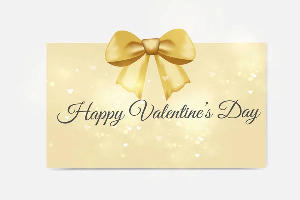 Happy Valentines Day Text Hand Lettering Typography Poster Gold Gradient — Stock Vector