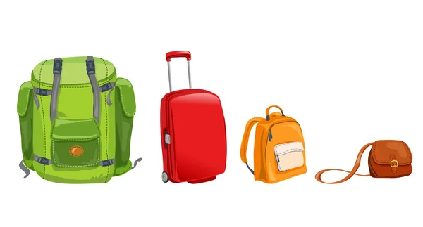 Set bagage voor reizen — Stockvector