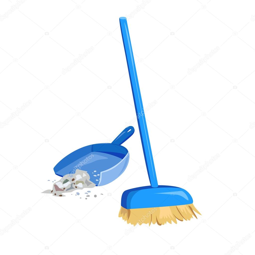 broom and shovel