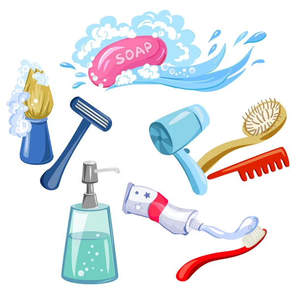 Hygiene, personal care, items — Stock Vector