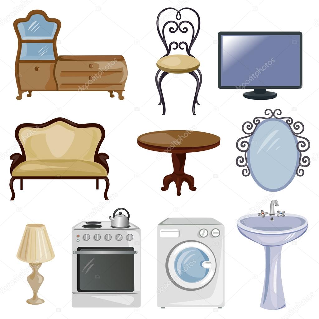 set of furniture and equipment for the home