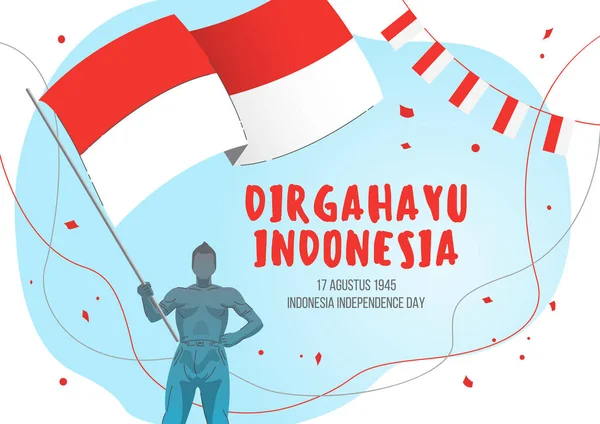 Indonéský Den Nezávislosti Vektorový Obrázek — Stockový vektor