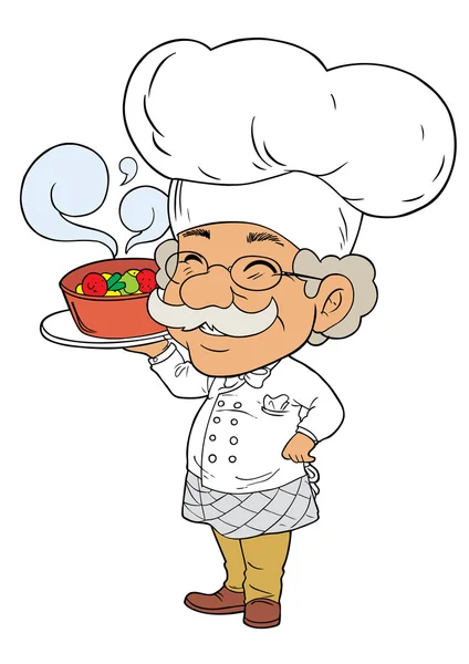 Ilustracja mężczyzna szefa kuchni — Wektor stockowy