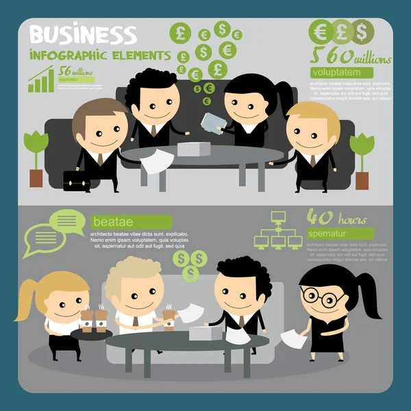 İş insanlar infographics.