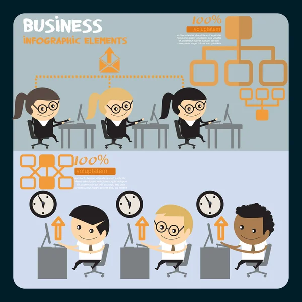 Infografías de Business People. Trabajos de oficina — Archivo Imágenes Vectoriales