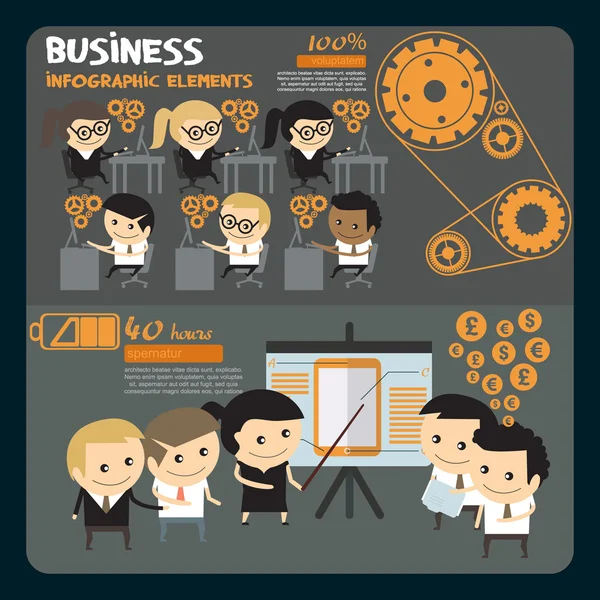 İş insanlar infographics. Ofis işleri