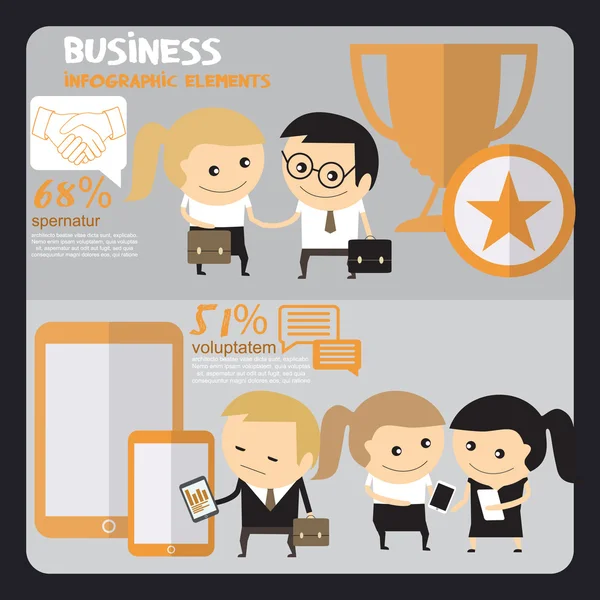 Infografías de Business People. Trabajos de oficina — Vector de stock