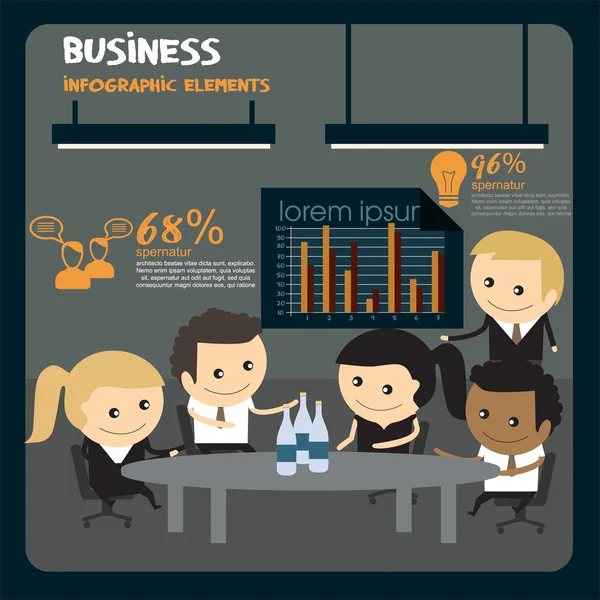 İş insanlar infographics. Ofis işleri