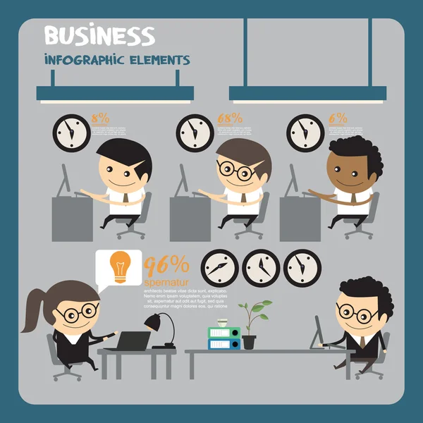 İş insanlar infographics. Ofis işleri