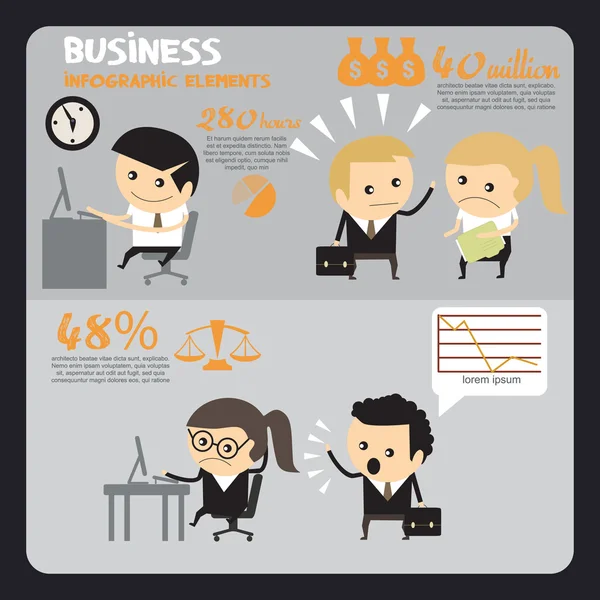 İş insanlar infographics. Ofis işleri