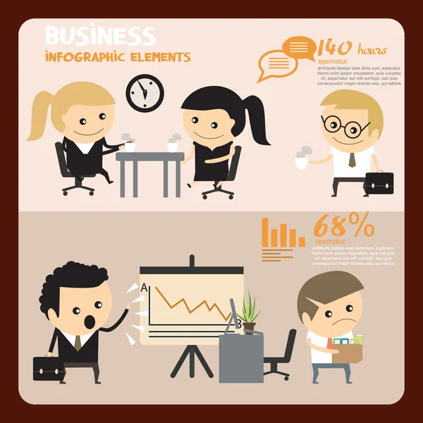 İş insanlar infographics. Ofis işleri