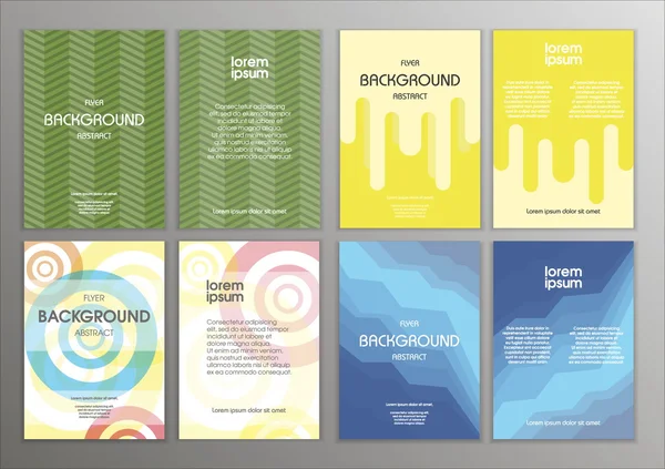 El ilanı kümesi. Broşür tasarım şablonları. Modern arka.