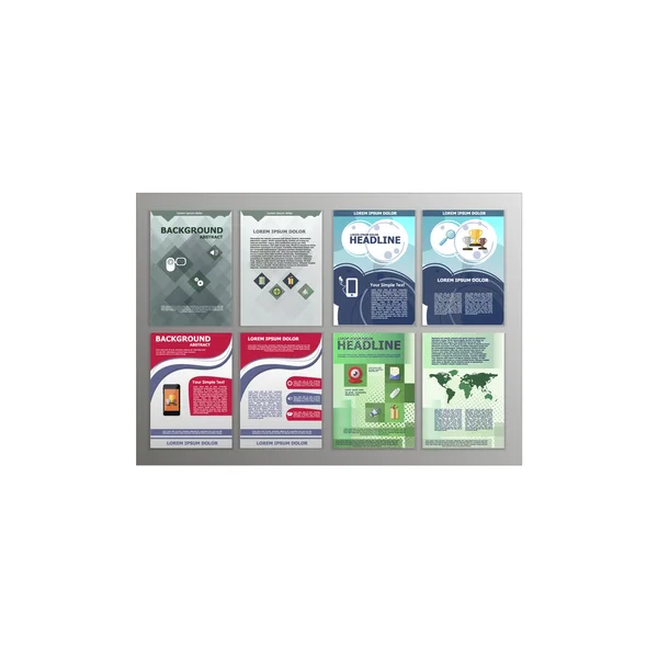 El ilanı kümesi. Broşür tasarım şablonları. Modern arka.