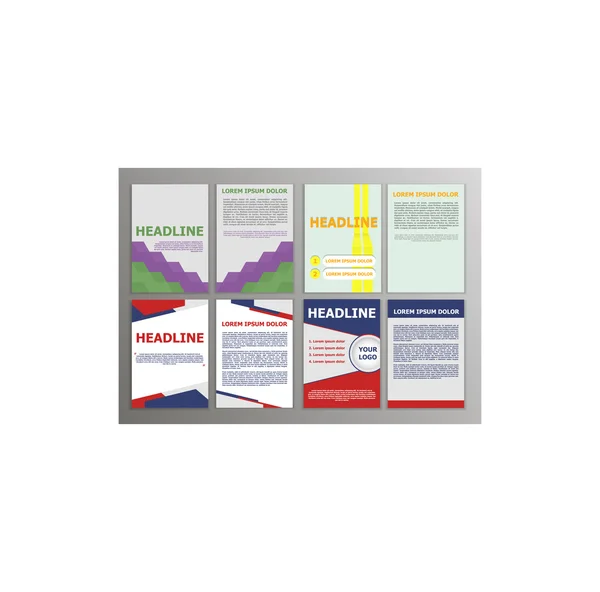 El ilanı kümesi. Broşür tasarım şablonları. Modern arka.
