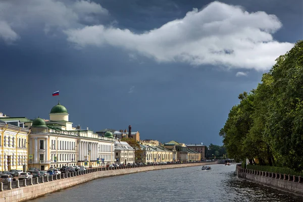 Saint Petersburg Russia August 2021 Fontanka River Embankment Summer Garden — Stock Photo, Image