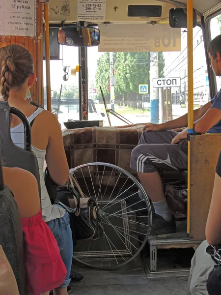 No autocarro da cidade — Fotografia de Stock