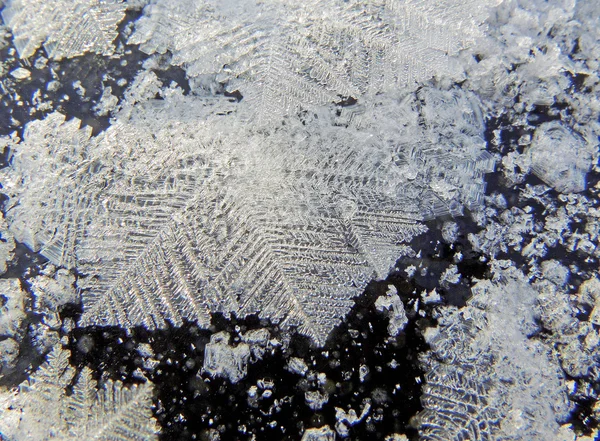 Κρύσταλλοι πάγου χειμώνα — Φωτογραφία Αρχείου