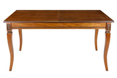 açık kahverengi tahta masa beyaz arkaplanda