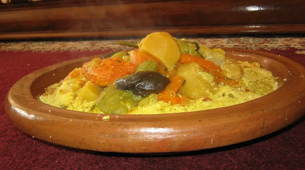 Marrocos Prato de cuscuz — Fotografia de Stock