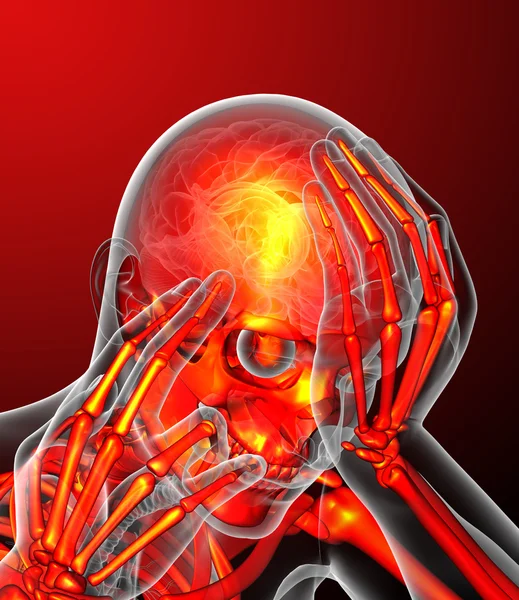 insan skeletonl 3D render tıbbi çizimi 