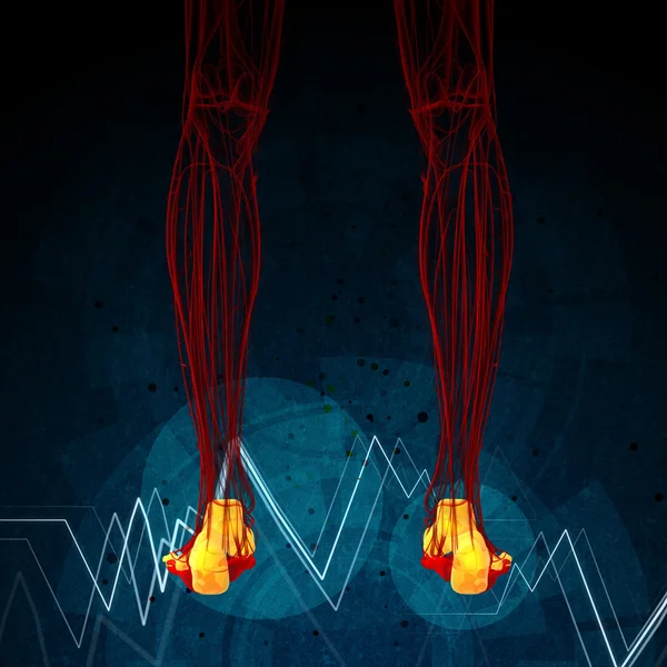 3d hacer ilustración médica del hueso del pie — Foto de Stock