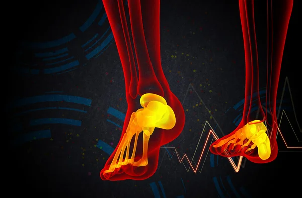 3D göra medicinsk illustration av fot ben — Stockfoto
