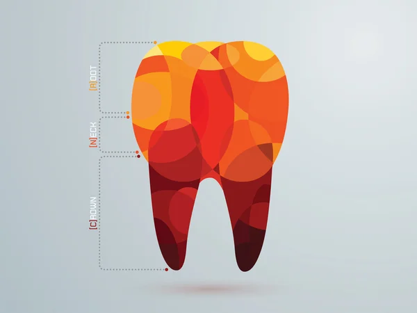 Illustrazione vettoriale delle icone dentali — Vettoriale Stock