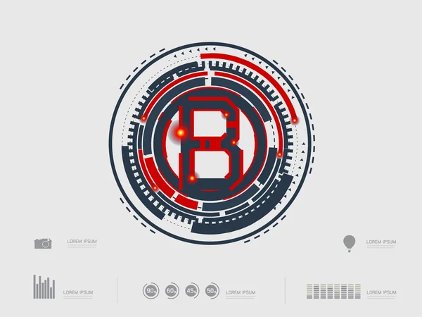 Vectorillustratie van een lettertype type letter B — Stockvector