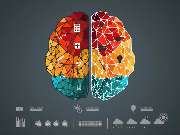 Векторная иллюстрация иконы мозга — стоковый вектор