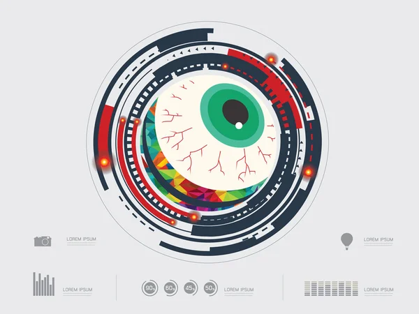 Illustrazione vettoriale dell'icona dell'occhio — Vettoriale Stock