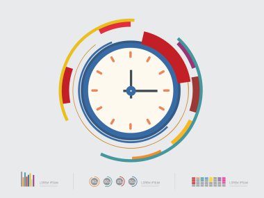 Saat simgesinin vektör illüstrasyonu