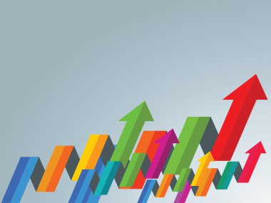 vektör çizim renkli oklar