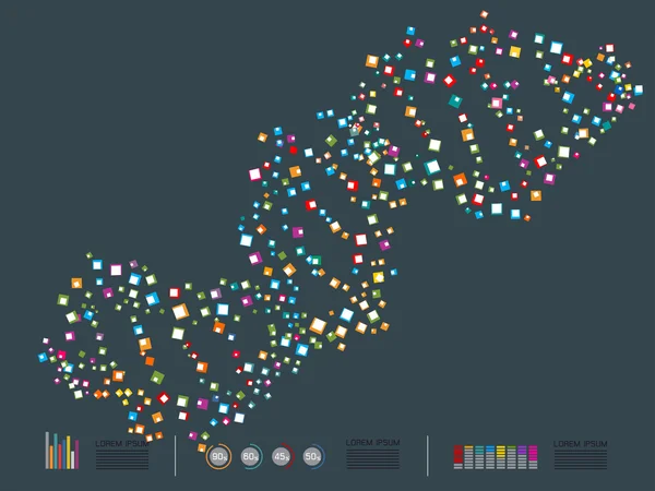 Ilustración vectorial del signo de ADN — Vector de stock