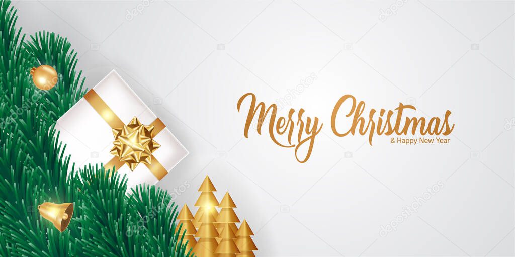 Merry Christmas and happy new year vector illustration.