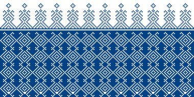 Kusursuz kumaş deseni geometrik şekillerle tasarımı tekrarlıyor.