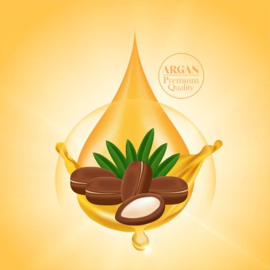 Saç ürünü vektör çizimi için Argan özeti.
