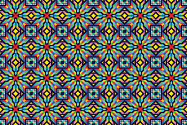 Kusursuz desen geometrik şekillerle tasarımı tekrarlıyor.