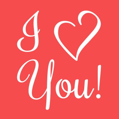 şık metin yazı vektör seviyorum