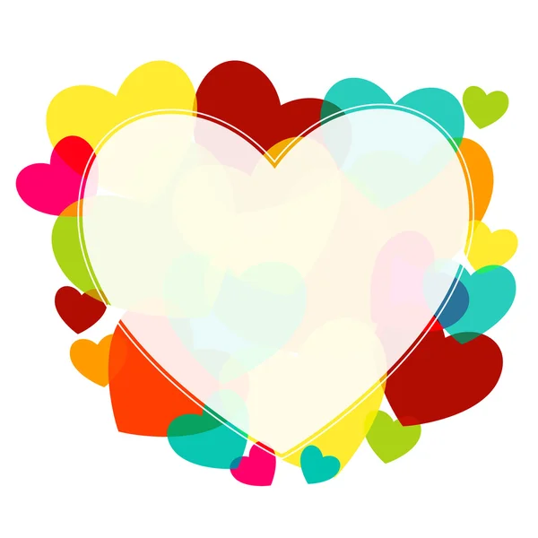 Διάφορες πολύχρωμες καρδιές. Vector εικονογράφηση — Διανυσματικό Αρχείο