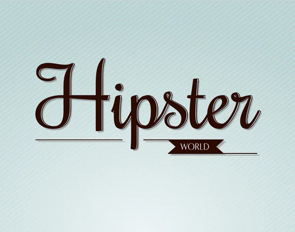 Hipster world. Vector typography — Stock Vector