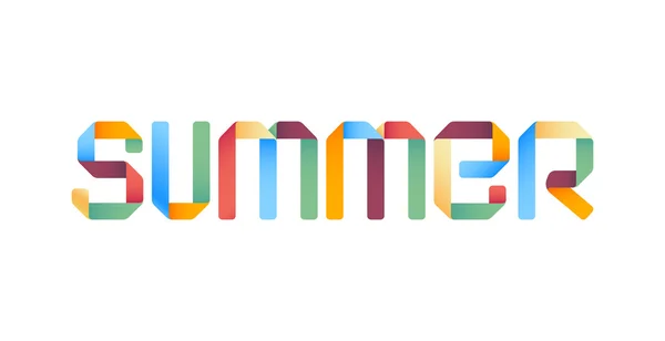 Summer 3d text design template. — Stock Vector