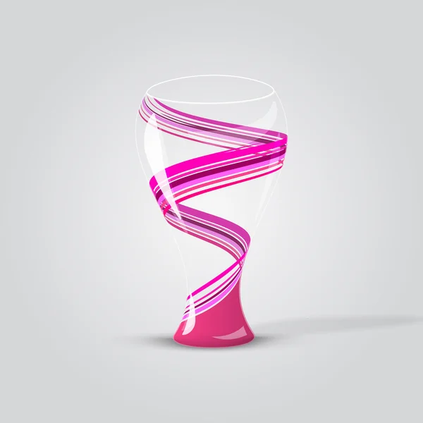 現代の空のベクター ガラス花瓶. — ストックベクタ
