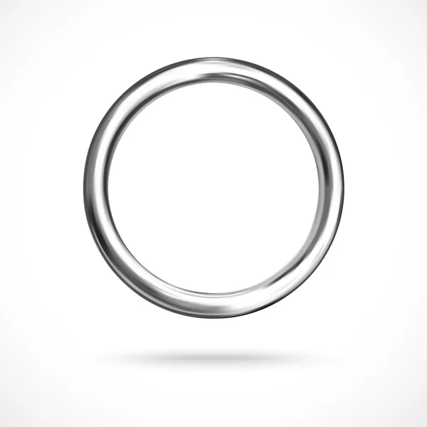 Anillo de plata copyspace torus redondo eps10 vector marco vacío — Vector de stock