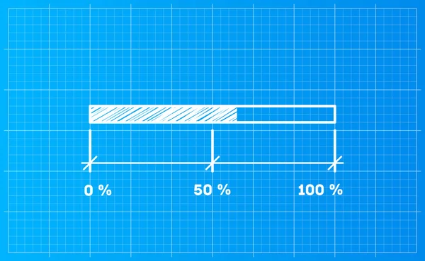 Digiral download bar on a blueprint background — Stock Vector