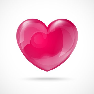Parlak kırmızı kalp Sevgililer günü arka plan