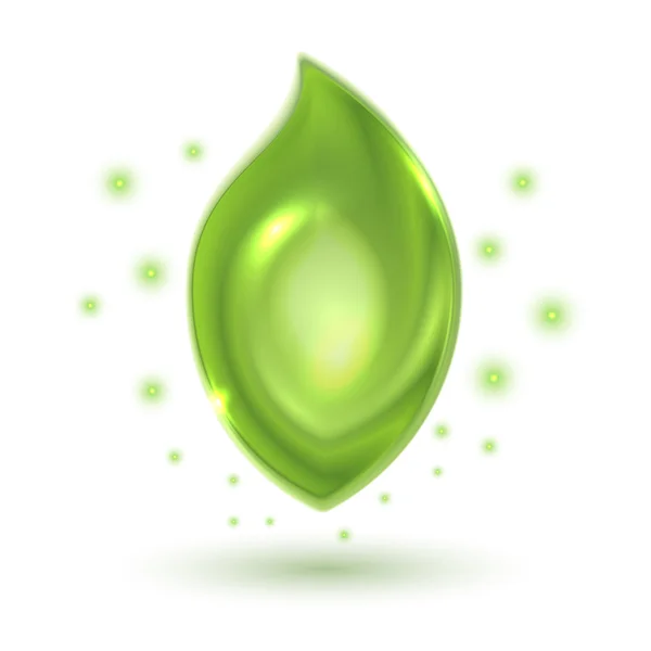Green leaf nature jewelry — Wektor stockowy