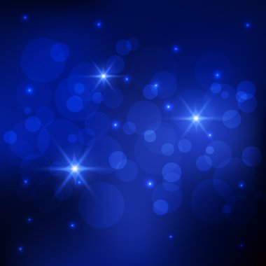 Bokeh derin mavi arka plan
