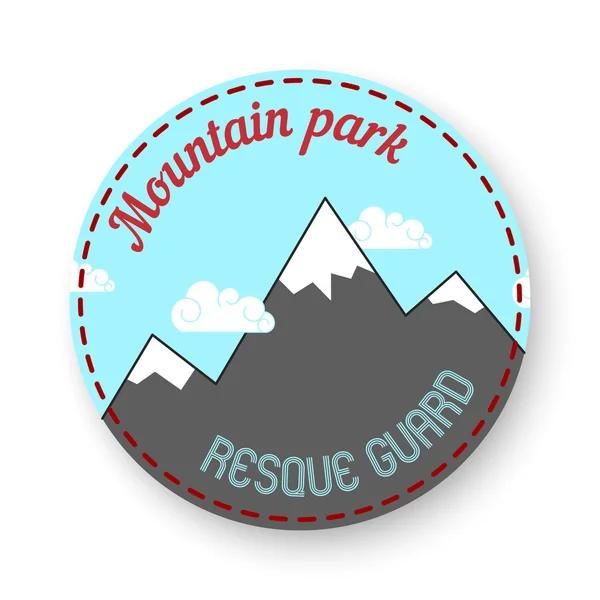Emblème extérieur à thème montagne — Image vectorielle