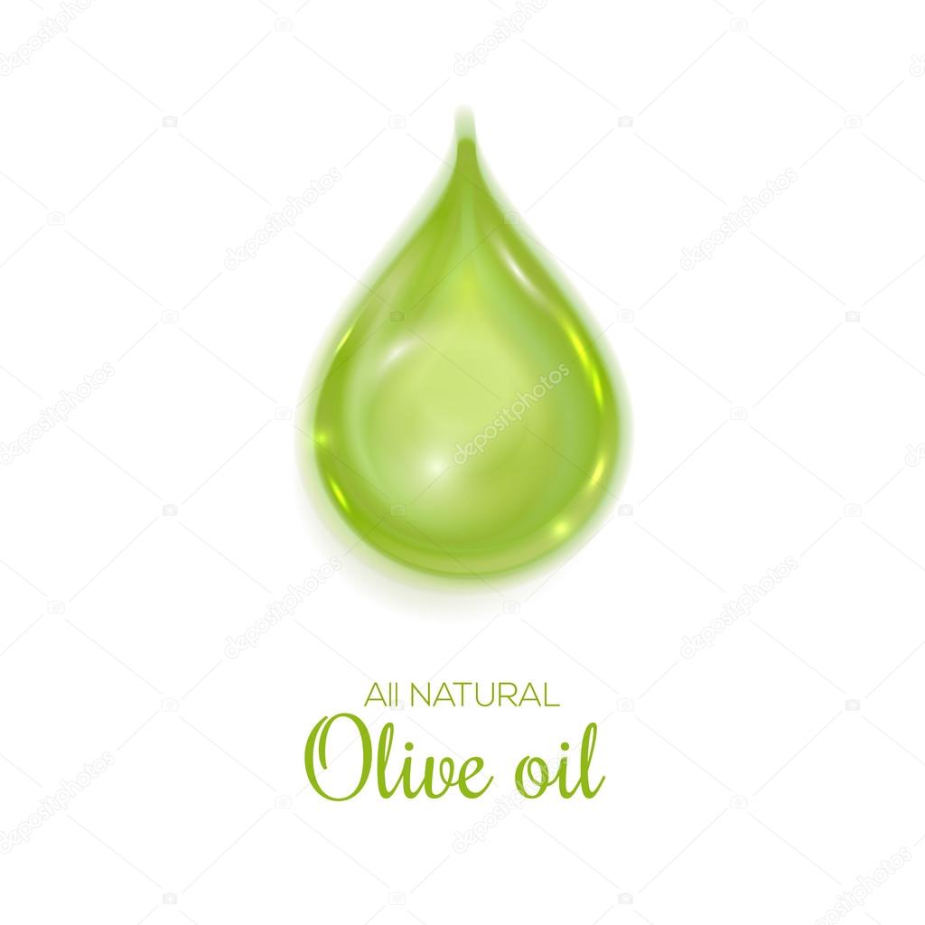 Drop of all natural olive oil symbol.
